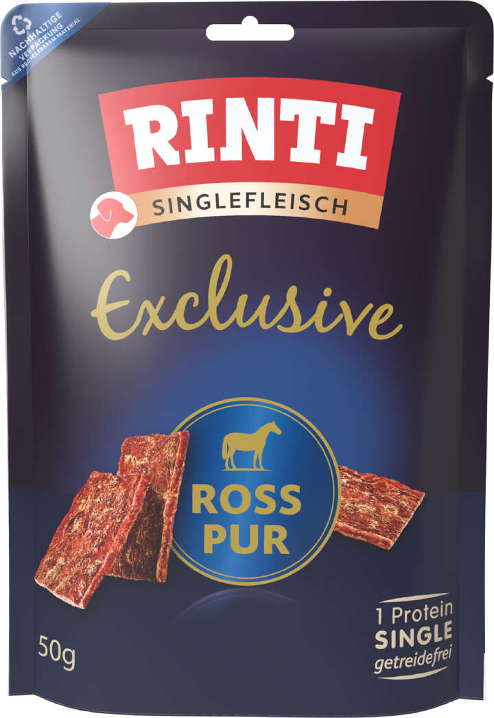 RINTI Hundeleckerli Singlefleisch Exclusive Ross Pur